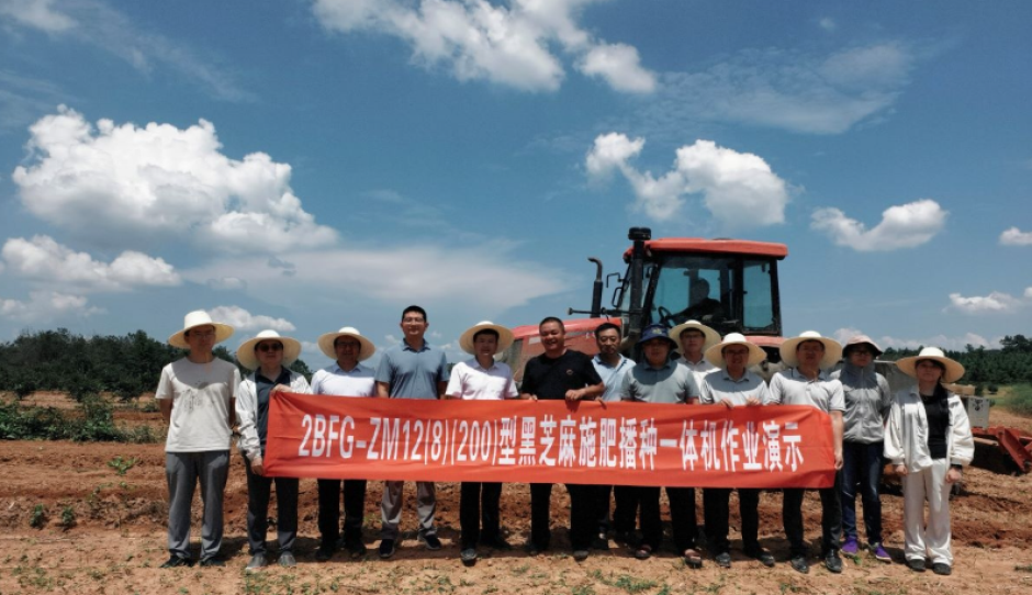 黑芝麻机播观摩培训会在鄱阳召开